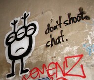 don't shoot. chat. don't shoot. chat.
