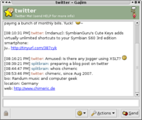 Twitter in my Gajim Jabber Client Twitter in my Gajim Jabber Client