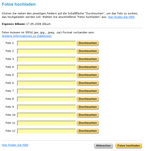 The upload form